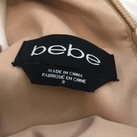 Black and Tan lace Bebe dress - Picture 2 of 5